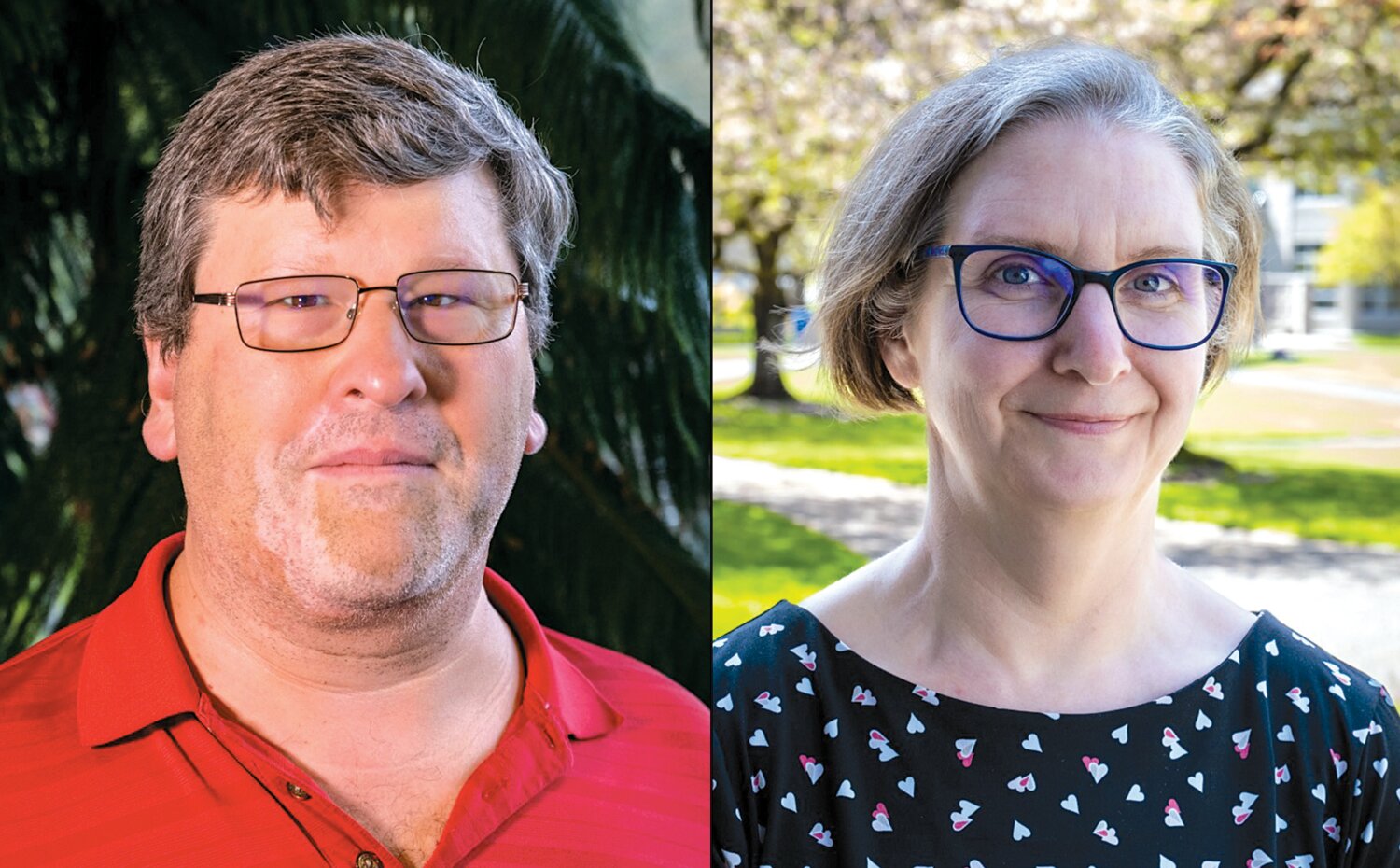 Dan Taylor, left, and Lisa Spitzer were named as the 2023 Exceptional Faculty Awards recipients.